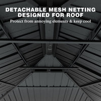 Outdoor Metal Gazebo with Netting