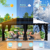 Metal roof gazebo for all four seasons