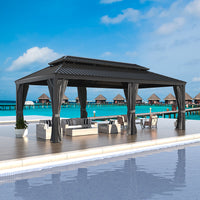aluminum gazebo with metal roof