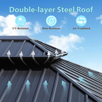outdoor gazebo metal roof