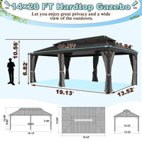 14x20 metal roof gazebo for sale