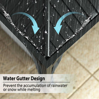 12x24 gazebo with water gutter design