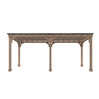 Veikous Hardtop Grill Gazebo, Wooden Gazebo for BBQ, with Sloping Metal Roof, 10 x 12, 10 x 20
