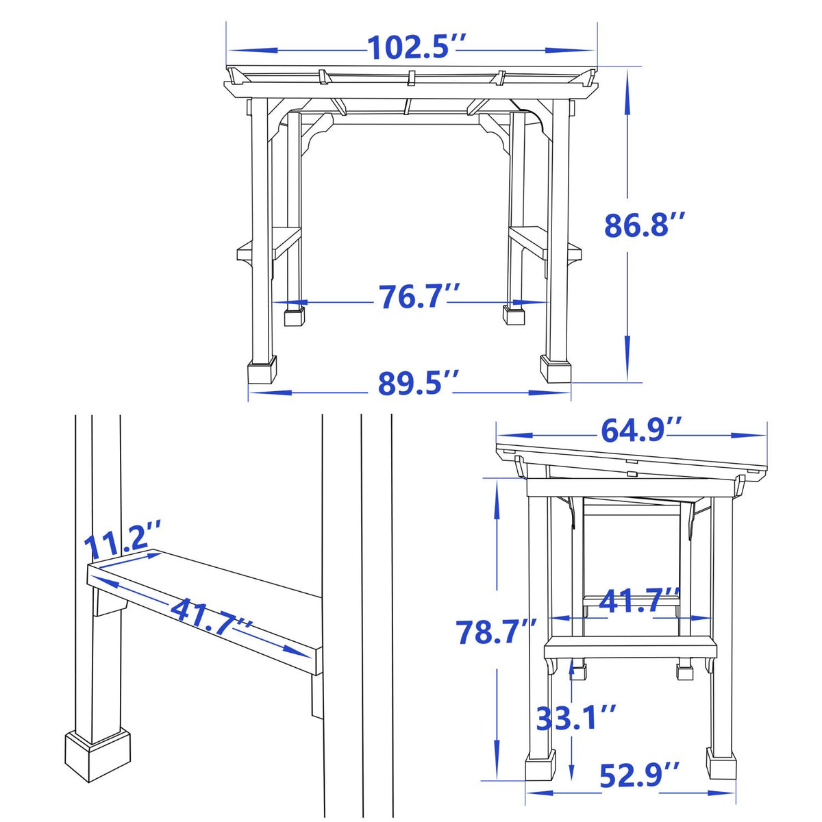 backyard grill pergola