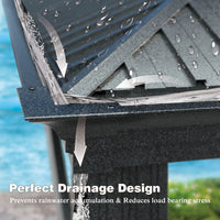 Outdoor Hardtop Gazebo with Drainage Design