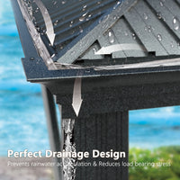 Outdoor Hardtop Gazebo with Drainage Design