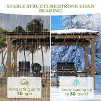 Heavy Duty Wood Grill Gazebo