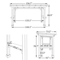 wood bbq gazebo for sale 6'× 13' 