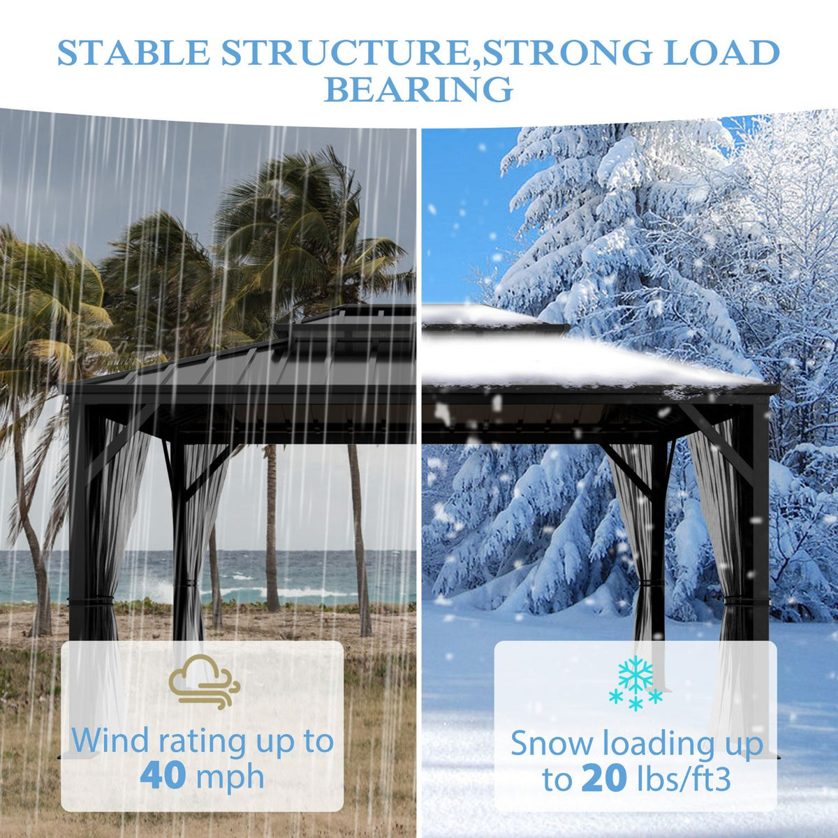 Heavy-Duty Aluminum Gazebo