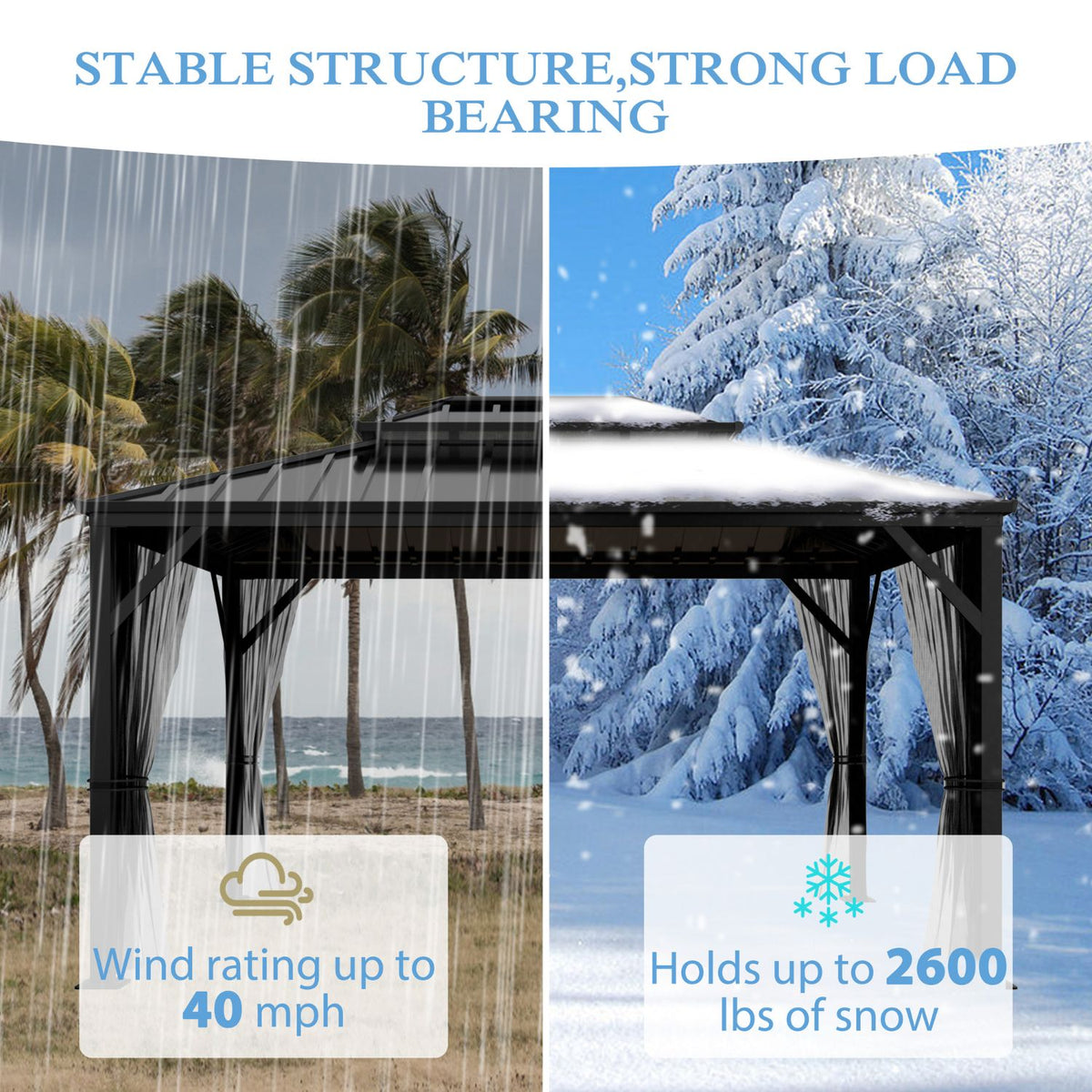 Heavy-Duty Aluminum Gazebo