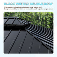 black doule roof gazebo