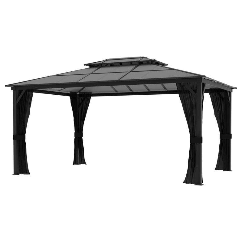metal gazebo with clear roof