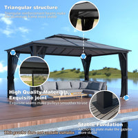 10 ft x 16 ft patio hardtop gazebo