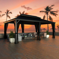 Aluminum Hardtop Gazebo Permanent for Outdoor