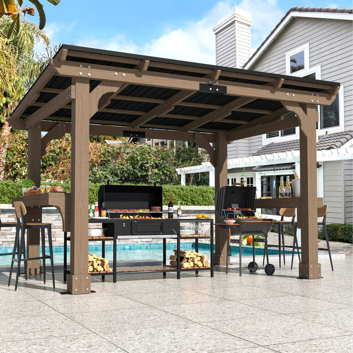 Poolside Wood Gazebo for Sale