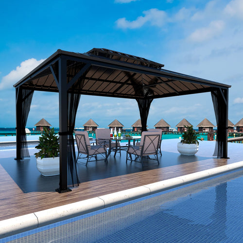 12x16 Double Roof Hardtop for Patio