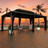 hardtop gazebo with metal roof