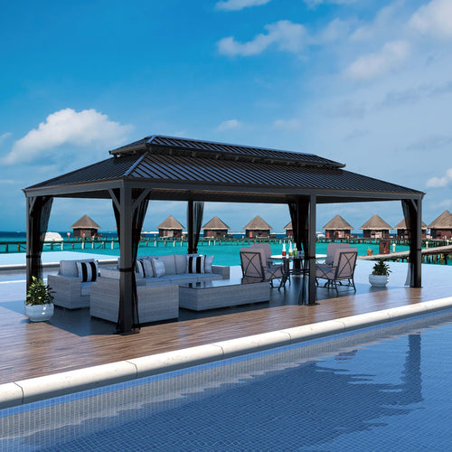 14x24 hardtop pergola gazebo