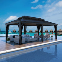 aluminum gazebo with metal roof