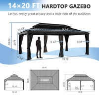 14x20 metal roof gazebo for sale