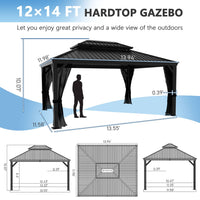 12 by 14ft hardtop gazebo