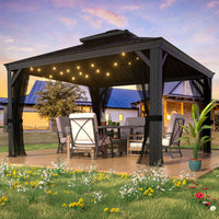 metal roof hardtop gazebo for patio