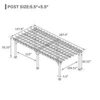 12× 24 outdoor shade structure pergola