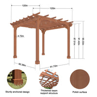 Outdoor Shelter Structure, Pergola for All-Season Durability