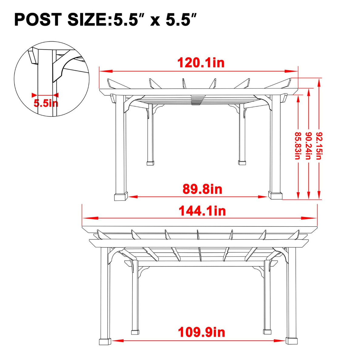 patio wood pergola
