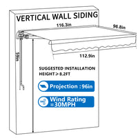 10x8 retractable awning
