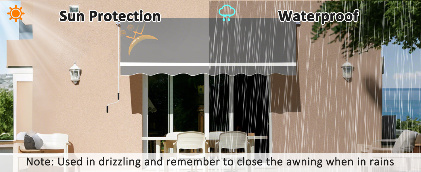 sun-proof & water-resistant awning