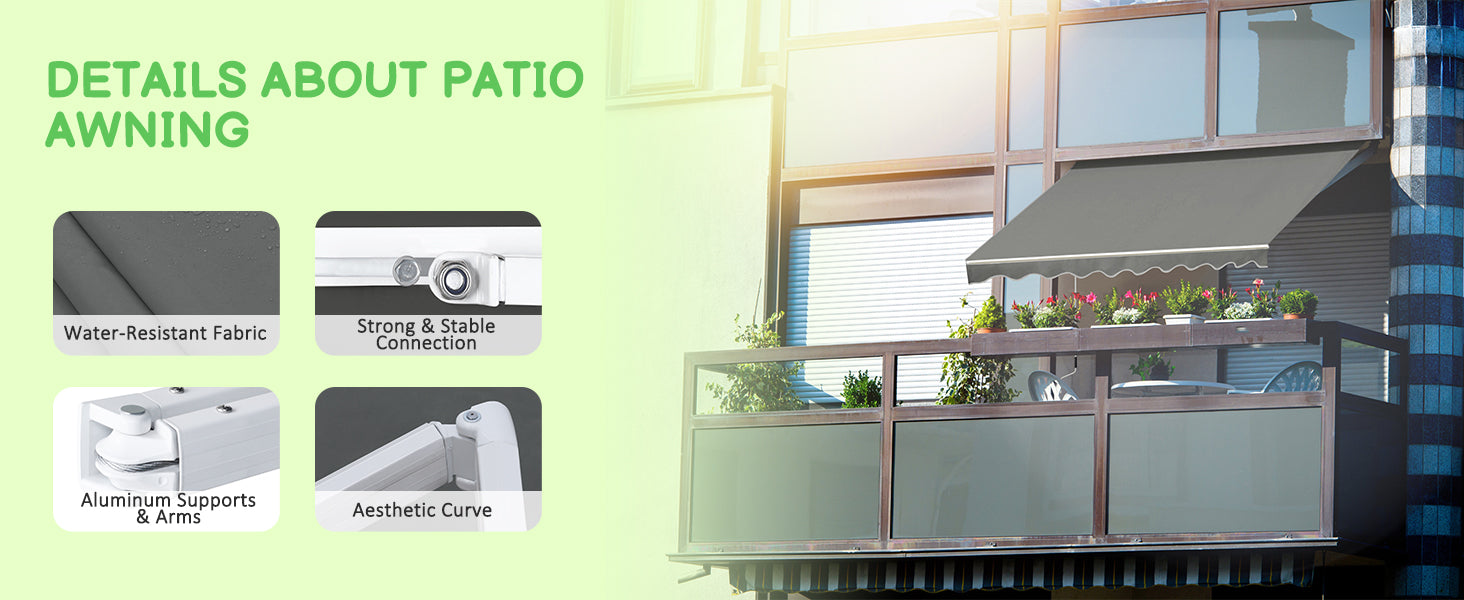 wall mount retractable awning