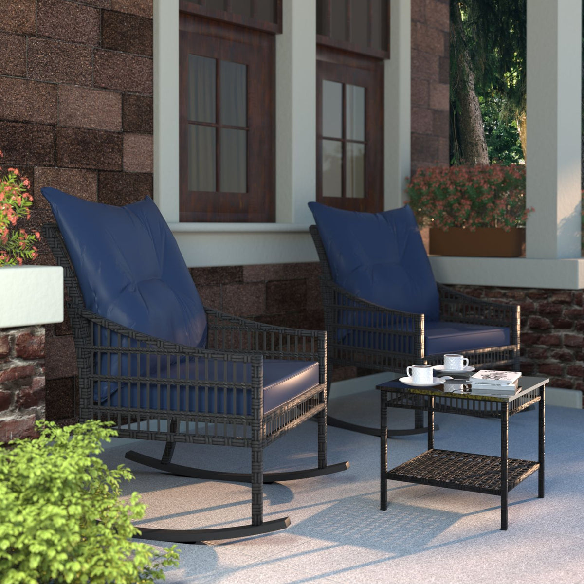 Wicker Rocking Chairs for Outdoor