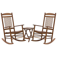 Outdoor Rocking Chair Set of 2, Chocolate