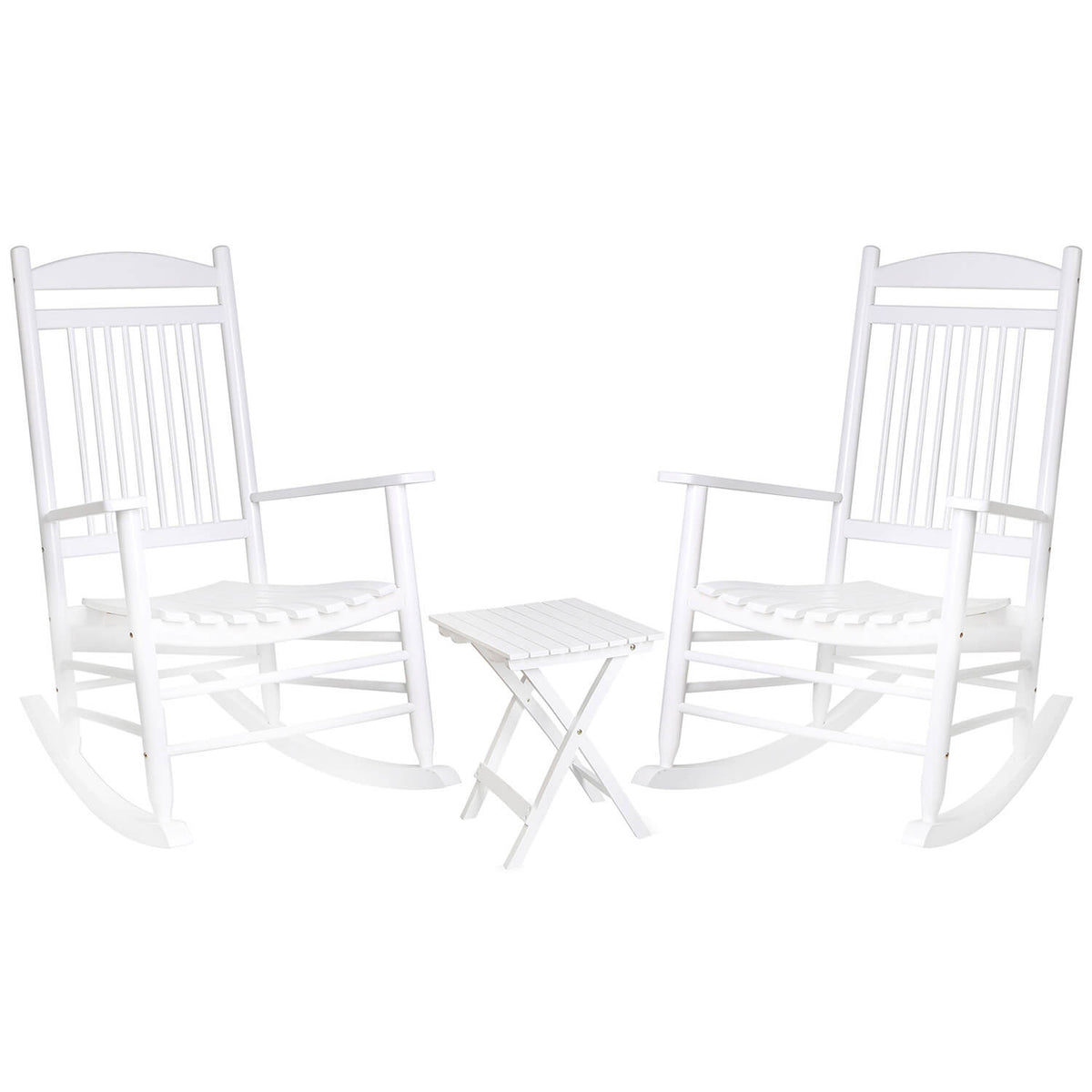 Outdoor Rocking Chair Set of 2, White