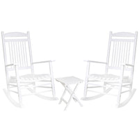 Outdoor Rocking Chair Set of 2, White