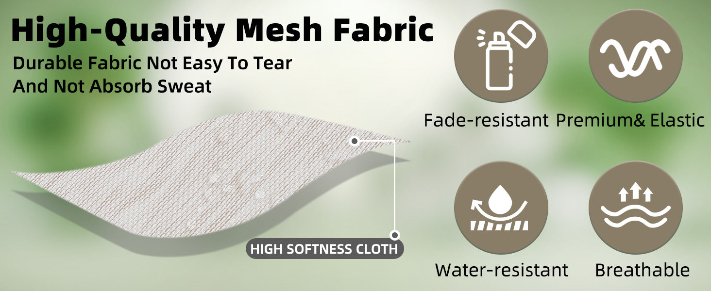 Folding outdoor lounge chair with breathable fabric