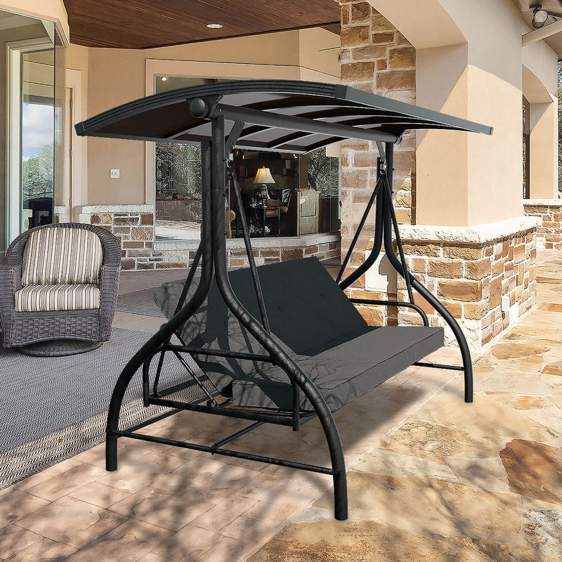 outdoor swing with canopy