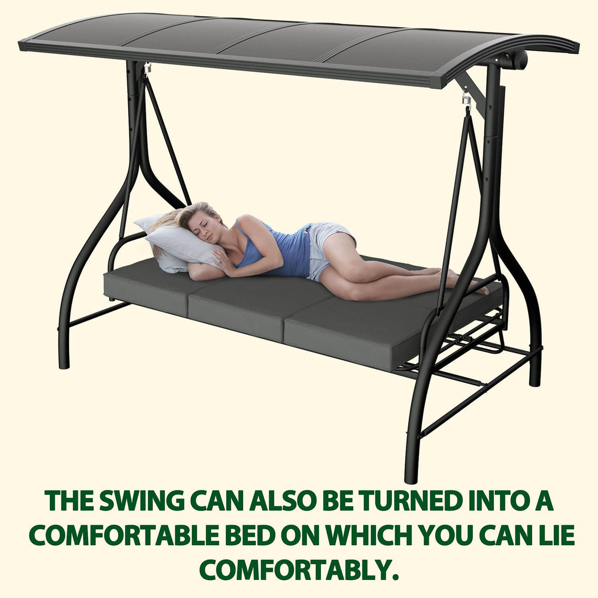 swing daybed witn roof