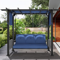 3-Seat Elegant Patio Swing for Outdoor