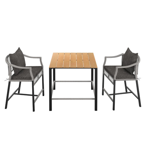 bar height patio set, 3 pieces