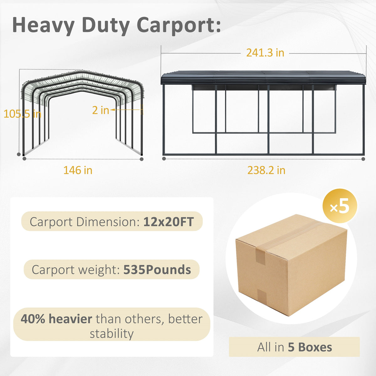 12x20 Carport