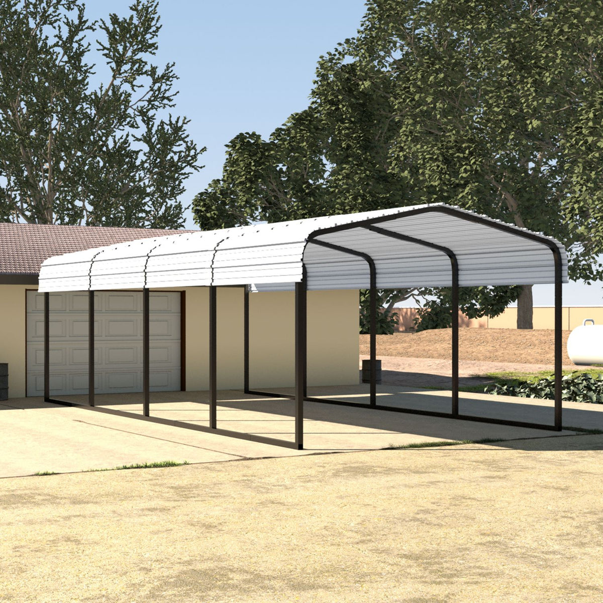 Eggshell Steel Carport