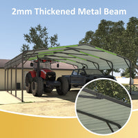 Heavy Duty Carport with Metal Beam