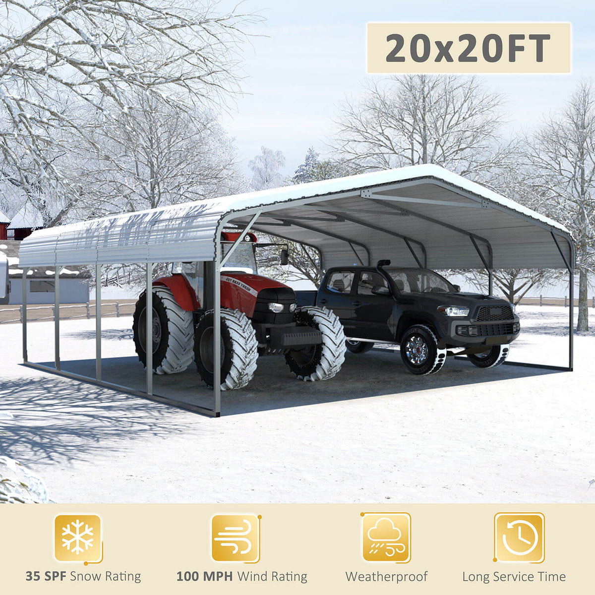 20 x 20 Steel Carport