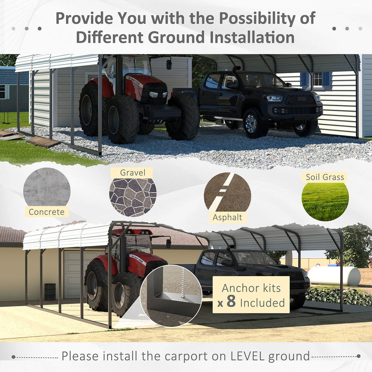 20 x 20 Steel Carport