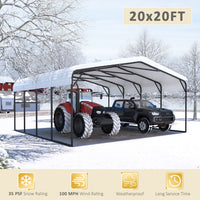 20×20 carport metal