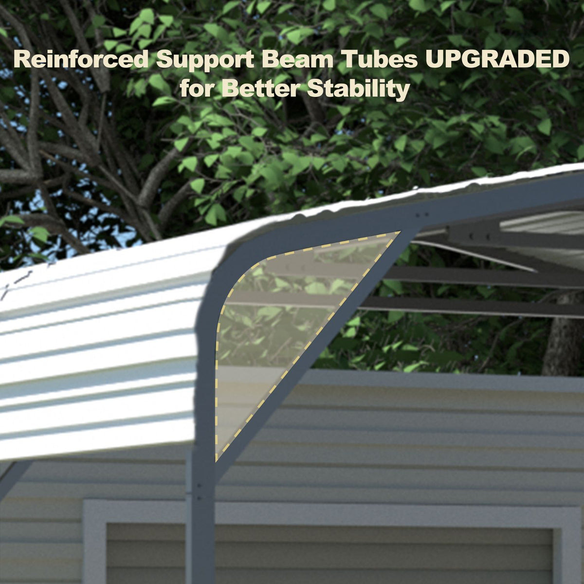 Reinforced outdoor carport