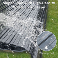 sloped roof carport with weatherstrip tape