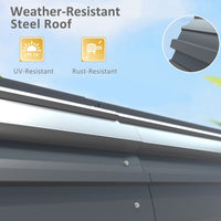 outdoor garage carport with steel roof